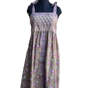 Vestido Maxi escalonado para mujer, informal, sin mangas, maxi, estampado Floral indio, ropa de verano, vestido de verano de algodón sin mangas para mujer - Product Image 1