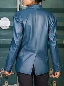 OEM Women's Cow Suede Leather Jacket <b>Quilted</b> Waterproof Breathable Eco-Friendly Zipper Closure Custom Logo Positions - Product Image 2