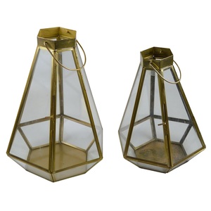 Farol Metálico con Juego de Dos, Hierro Metálico de la Mejor Calidad, Ideal para Decoración de Fiestas de Cumpleaños, Farol Colgante, Diseño de Portavelas - Product Image 1