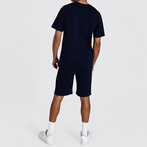 Men’s Streetwear <b>Twin</b> <b>Set</b> 2 Piece Matching Shirt and Shorts Summer Cotton Outfit Wholesale Bulk - Product Image 2