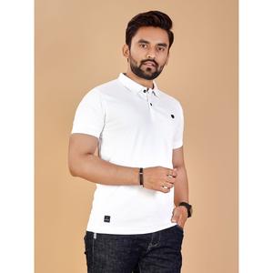 DESIGNER COTTON SHORT SLEEVE READY to WEAR MEN <b>TSHIRT</b> <b>WHITE</b> - Product Image 1