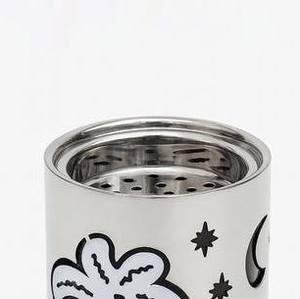 Encensoir architectural contemporain Mabkhara blanc métallisé pour résine d'Oud et encens - Product Image 6