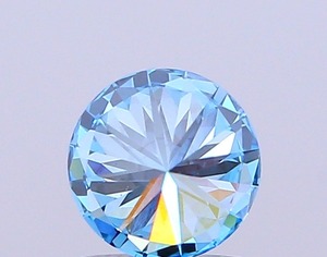 Diamant CVD cultivé en laboratoire, forme ronde, bleu vif fantaisie, clarté VS2, polissage excellent, pierre précieuse brute brillante pour joaillerie fine. - Product Image 2