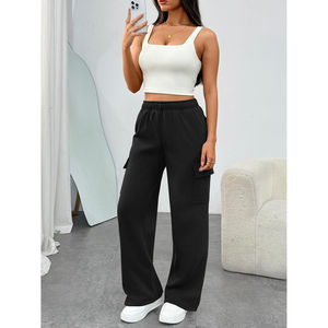 Pantalones Cargo Anchos Personalizados para Mujer, Estilo Jogger, Corte Recto, para Otoño, Trabajo, Viajes, 2025 - Product Image 3