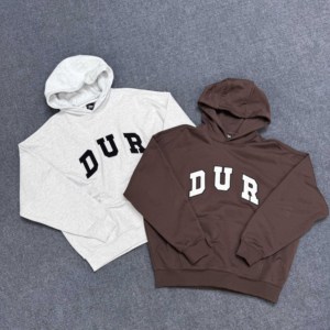 Brown Letter Print Zipper-Up <b>Hoodie</b> <b>Men</b> Regular Fit 100% Cotton Eco-Friendly <b>Lined</b> with Kangaroo Pocket Streetwear - Product Image 2