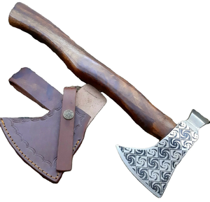 Hache de qualité supérieure, forgée à la main, en acier à haute teneur en carbone, de qualité industrielle, avec manche en bois dur, outil professionnel pour couper du bois - Product Image 1