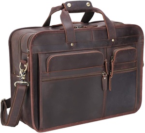 Brown Retro Leather <b>Messenger</b> <b>Bag</b> <b>Men</b> Laptop Briefcase <b>Bags</b> Wholesale Products Best Quality Designer Vintage Multifunction Male - Product Image 1