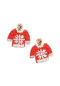 Handmade Embroidery <b>Earrings</b> in India Customized Game Day Logo <b>Cute</b> Glass Seed Beads Other Crafts - Product Image 6