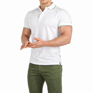 เสื้อโปโลออกกำลังกายสำหรับผู้ชายไซส์ใหญ่ ทรงเข้ารูป ยืดหยุ่น ระบายอากาศได้ดี เสื้อกีฬา พิมพ์โลโก้ได้ เสื้อโปโลสำหรับออกกำลังกาย - Product Image 1