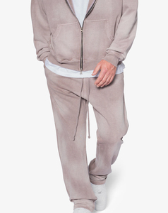 Top Quality 400 GSM Fleece Acid Washed Baggy Sweatpants For <b>Men</b> Casual Loose Fit Wide Leg <b>Flared</b> Streetwear <b>Trousers</b> for <b>Mens</b> - Product Image 5
