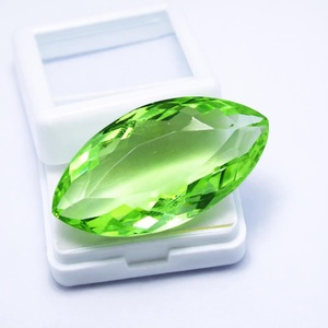 Pierre précieuse grenat vert taille marquise, pierre brute certifiée, cristal naturel pour la fabrication de bijoux - Product Image 3