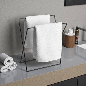 Metal 2 Tier Hand <b>Towel</b> <b>Stand</b> for Bathroom & Kitchen Sink | Countertop Freestanding <b>Towel</b> Holder for Washbasin - Product Image 6