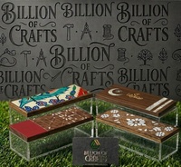 Boîte cadeau alimentaire en bois sur mesure pour le Ramadan, design rectangulaire avec incrustation décorative pour les dattes, les chocolats, les bonbons et les fruits secs pour l'Aïd