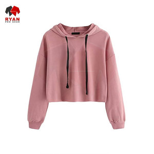 เสื้อฮู้ดครอปท็อปผู้หญิงทันสมัย ระบายอากาศได้ดี สีสันสวยงามตามสั่ง มีไซส์พลัส  บริการ OEM และ ODM พร้อมให้บริการ - Product Image 1