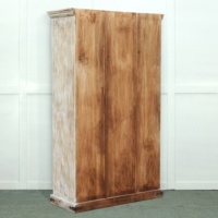 Armoire de chambre en bois massif de chêne indien, style antique, finition rustique, meuble durable pour la maison, salon