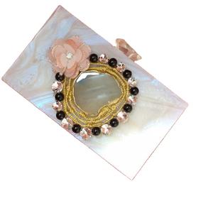 Trendy Fashion Resin and <b>Stone</b> Clutch Bag Wadding for Woman Rectangle Gold Plated Chain Sling Purse Box Handbag at Best Price - Product Image 1