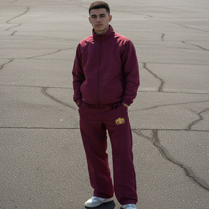 Custom Clothing Windbreaker <b>Jacket</b> and Nylon <b>Track</b> Pants Detachable Zip up Nylon Sweatsuit Set <b>Men</b> Windbreaker Tracksuit - Product Image 5