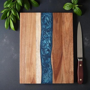 Planche à découper en bois et résine pour la cuisine, écologique, durable, fabricant de planches à découper, vente en gros depuis l'Inde - Product Image 2