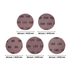 Dischi Abrasivi in Ceramica Anti-Intasamento da 5 Pollici, Grana Assortita 80/120/180/240/320, con Velcro, 50 Pezzi per Confezione - Product Image 5