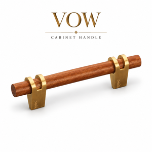 Poignée de meuble VOW avec finition bois antique, quincaillerie décorative pour portes de placards, tiroirs, armoires et rangements - Product Image 3