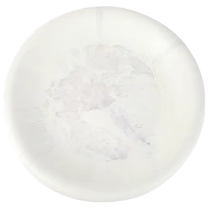 Plateau rond en pierre de travertin beige, plateau de service, aspect marbre naturel, plateau décoratif, plateau à fromage, vaisselle de luxe - Product Image 1