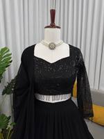 Gaun pengantin tradisional India Divyam Creation, Lehenga Choli merah bersulam, bahan spandex, panjang hingga lantai, potongan regular wanita, tahan lembap.