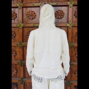 Sudadera con Capucha de Manga Larga Tejida para Mujer, Diseño Personalizado Teñido con Hilo, Informal de Invierno, ODM - Product Image 4