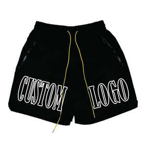 Shorts de course pour hommes en polyester respirant à séchage rapide, taille élastique confortable, prix de gros, été - Product Image 2