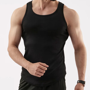 Débardeur de fitness pour homme, style urbain, avec empiècements au dos, en maille côtelée, pour tenue décontractée et extérieur, nouvelle collection - Product Image 6