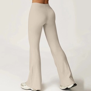 Pantalon évasé taille haute pour femme, coupe bootcut, anti-transparence, pour le yoga et le sport, sous marque privée, fournisseur en gros - Product Image 6