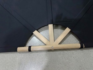 <b>Portable</b> Folding Director Chair with Wooden Legs Black Canvas Seat Outdoor Event Seat - Product Image 2