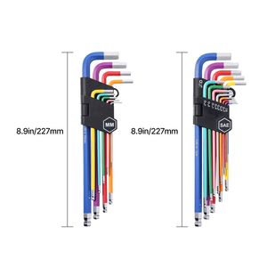 Set di chiavi esagonali a brugola da 22 pezzi, codificate a colori SAE/Metrico, 0,050 pollici/1,5 mm, con punta a sfera Torx da 36 mm - Product Image 3