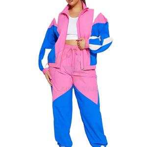 Ensemble coupe-vent d'été de grande taille pour hommes avec logo personnalisé, veste respirante, pantalon de jogging, tenue deux pièces coupe-vent - Product Image 5