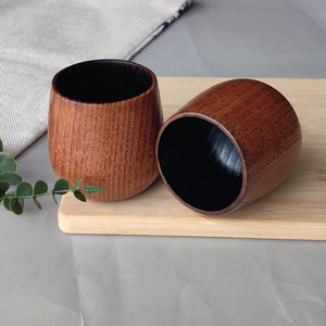 Artisanat fait main en bambou, écologique, durable, tasses et soucoupes personnalisables, design zen asiatique, 170 ml, bonne qualité, cadeaux - Product Image 3