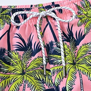 Shorts de bain sportifs personnalisés OEM pour hommes, séchage rapide, légers, respirants, anti-UV, 100 % coton, taille élastique unie, écologiques - Product Image 3