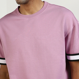 Ensemble de T-shirts d'été personnalisés pour hommes, qualité supérieure, 100% coton tissé, motif uni, séchage rapide, sérigraphie, vente en gros, 2 pièces, 2026 - Product Image 3