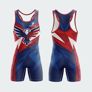 Low MOQ High Quality Spandex/Polyester Customized Logo <b>Weightlifting</b> Men's Wrestling <b>Singlets</b> Quick Dry Lightweight - Product Image 2