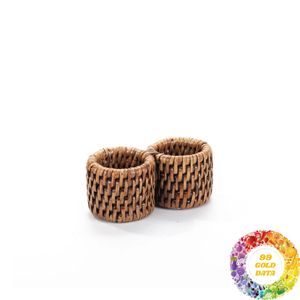 Anillo para Servilletas de Ratán Tejido a Mano, Adorno de Mesa para Decoración Tropical del Hogar, Restaurantes de Playa y Tiendas de Regalos - Product Image 2