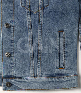 Veste en jean à capuche unie décontractée pour homme 2026 – Nouvelle mode streetwear coupe-vent hiver 100 % coton avec logo frontal - Product Image 4