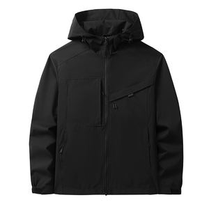 Chaqueta softshell personalizada de poliéster transpirable de 300 g/m², marca privada para marcas estadounidenses de running, MOQ bajo - Product Image 2