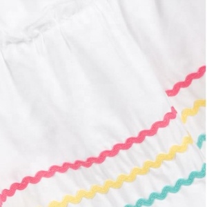 Vêtements d'été en coton smocké pour fille, tenue décontractée, pour femme, Mini Frock, rose, avec jolie broderie de bourgeon de rose - Product Image 2