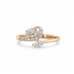 0.52 CT White Gold Bypass Halo <b>Ring</b> with Oval Cut Lab Grown Diamond VS1 Clarity VVS1 Engagement Jewelry with IGI Certificate - Product Image 5