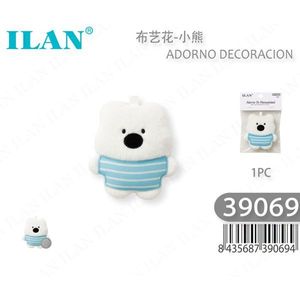 Ornamento Decorativo Orso Blu Ilan 1 Pezzo Adorno Decorazione - Product Image 1