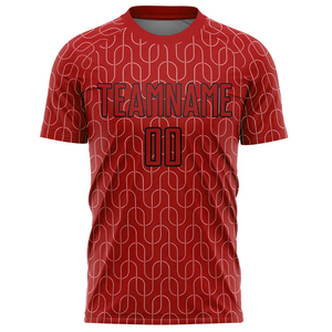 Camiseta de Fútbol Personalizada al por Mayor para Adultos, Ligera, de Secado Rápido, Transpirable, de Poliéster, con Logotipo y Nombre del Club Impresos - Product Image 1