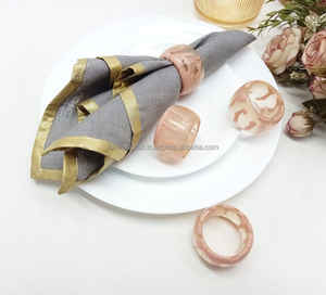 Anillo para Servilletas de Resina Hecho a Mano de la Mejor Calidad, Diseño Coreano, Color Personalizado, Accesorio Único para Decoración de Mesa de Fiesta - Product Image 5