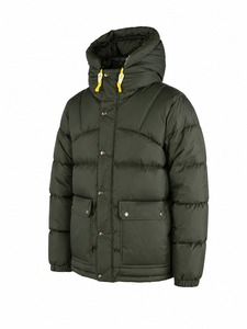 Veste matelassée à capuche pour homme, vert foncé, coupe-vent, rembourrée de duvet, manteau d'hiver décontracté, longueur normale, fermeture à boutons, 100% polyester - Product Image 4