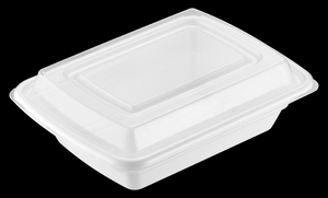 Contenedor Rectangular de Plástico PP para Alimentos con Tapa, de un Solo Nivel y 1 Compartimento, Libre de BPA, Apto para Microondas, Reciclable, Apilable, Estilo Americano - Product Image 2