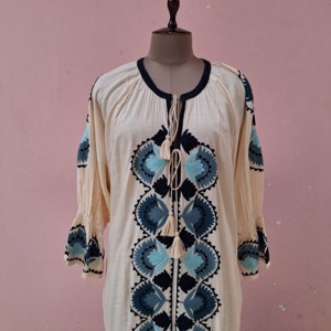 Estilo bohemio antiguo, bordado floral Suzani hecho a mano, estilo hippie, gitano, tribal, sexy, lavable, transpirable, para mujer, ideal para el verano. - Product Image 1