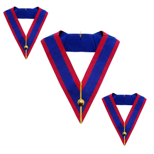 Collier de cérémonie maçonnique sur mesure le plus demandé, modèle Grand Undress, avec broderie, pour officiers maçonniques - Product Image 5