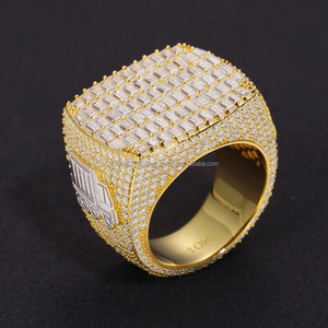 Fine Jewelry Collection Hip Hop <b>Custom</b> <b>Ring</b> Trending Design Crafted in 925 Sterling Silver With High Quality Moissanite Diamonds - Product Image 3